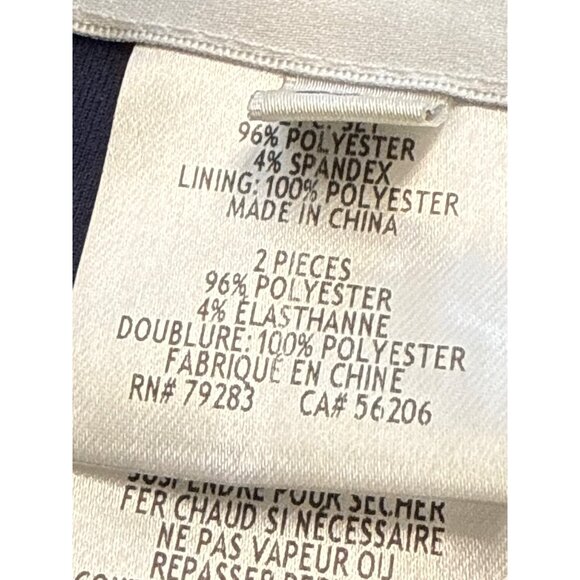 Jeanne Alexander Women's Navy Polyester Embellished Gown W/ Bolero Jacket Sz 20W - Picture 9 of 11